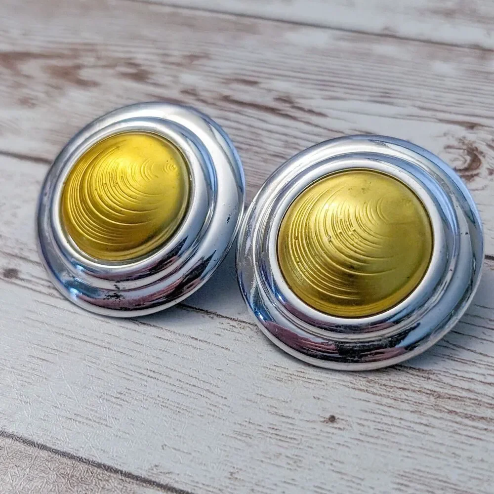 Vintage Clip On Earrings -Statement 1 & 5/8
